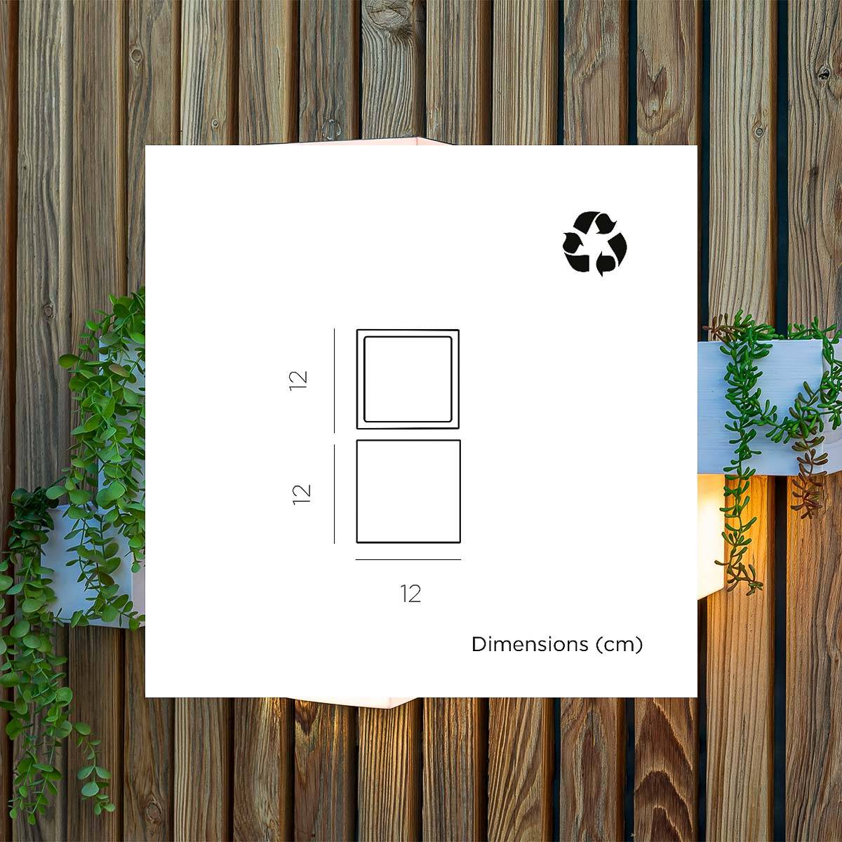 Applique murale recharge solaire Wally 12 x 12 x 12 cm - Imagen 4