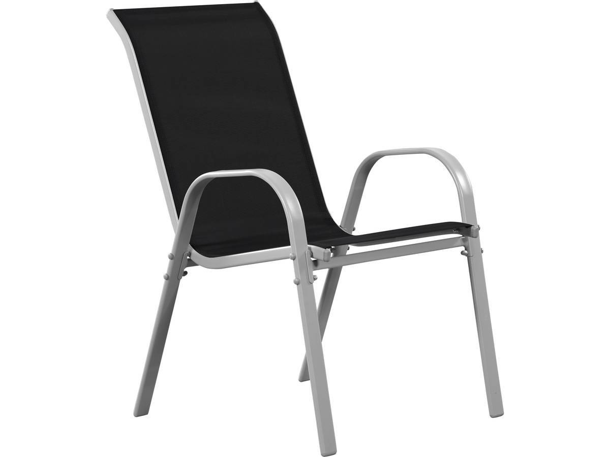 Fauteuil Jardin Textilène "cordoba" - Phoenix - Noir - Lot De 4 -habitat Et Jardin - Imagen 2