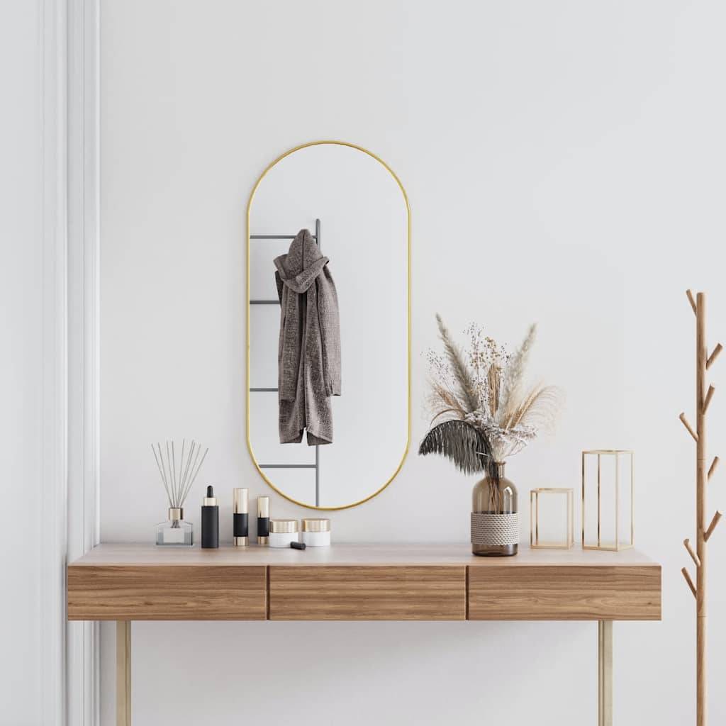 Maison Chic - Miroir mural - Miroir décoratif Doré 100x45 cm Ovale - Image 2