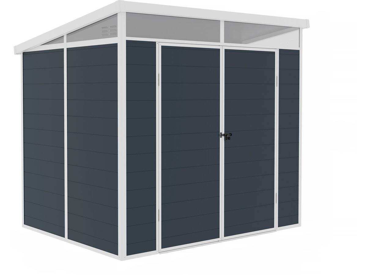 Abri De Jardin "detroit" En Résine - Gris - 4.54m² - 1.91 X 2.38 M -habitat Et Jardin - Imagen 1