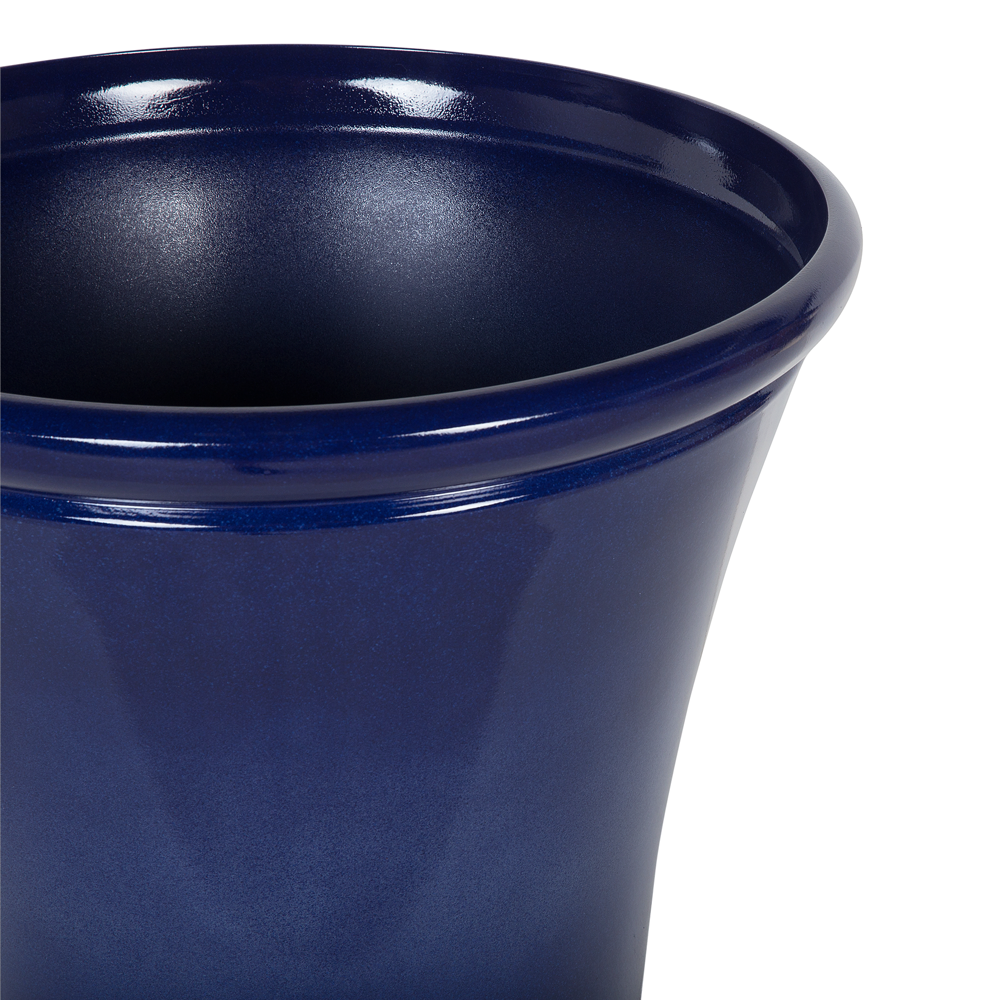 Beliani - Lot de 2 Pot de Fleurs Bleu Marine en Argile et Fibre de Verre ⌀ 46 cm Haut Forme Ronde Moderne pour Jardin Extérieur ou Terrasse Déco - Imagen 5