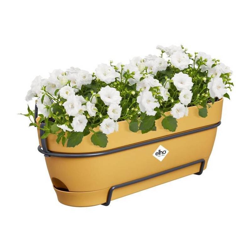 Elho - Planteur Rectangle Vibia - Plastique - Réservoir - ø50 - Jaune Miel - Imagen 3