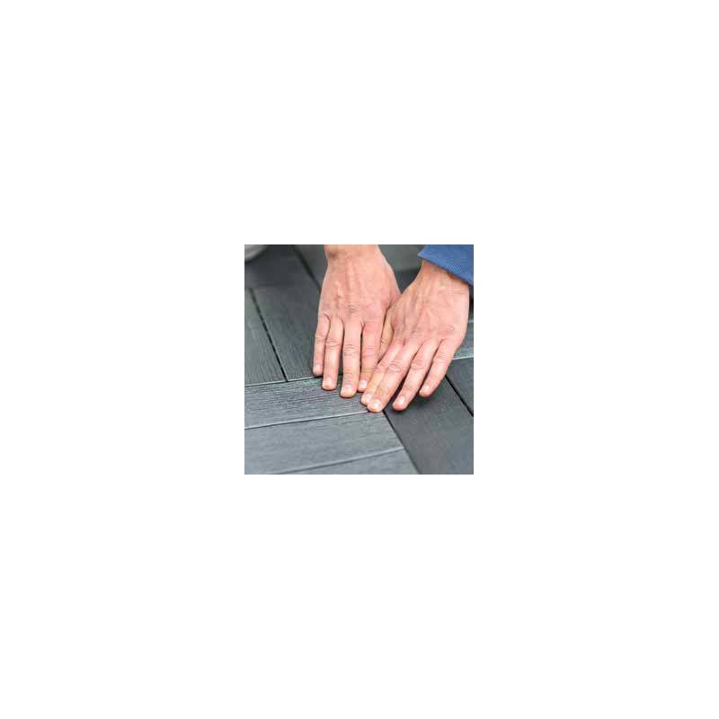 Dalle clipsable jardin "Effet bois" - Marron - ArtPlast - Image 6