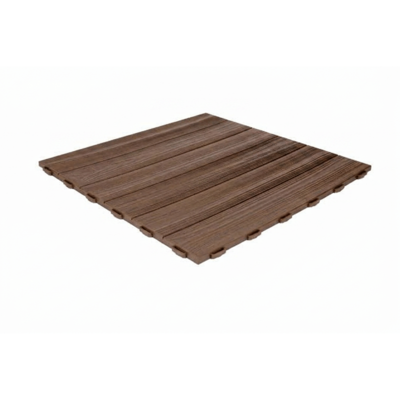 Dalle clipsable jardin "Effet bois" - Marron - ArtPlast - Image 1
