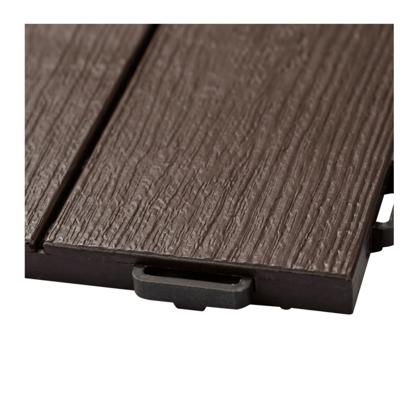 Dalle clipsable jardin "Effet bois" - Marron - ArtPlast - Image 4