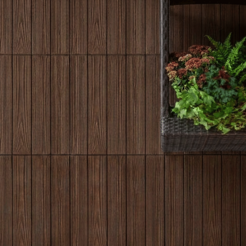 Dalle clipsable jardin "Effet bois" - Marron  - ArtPlast - Image 3