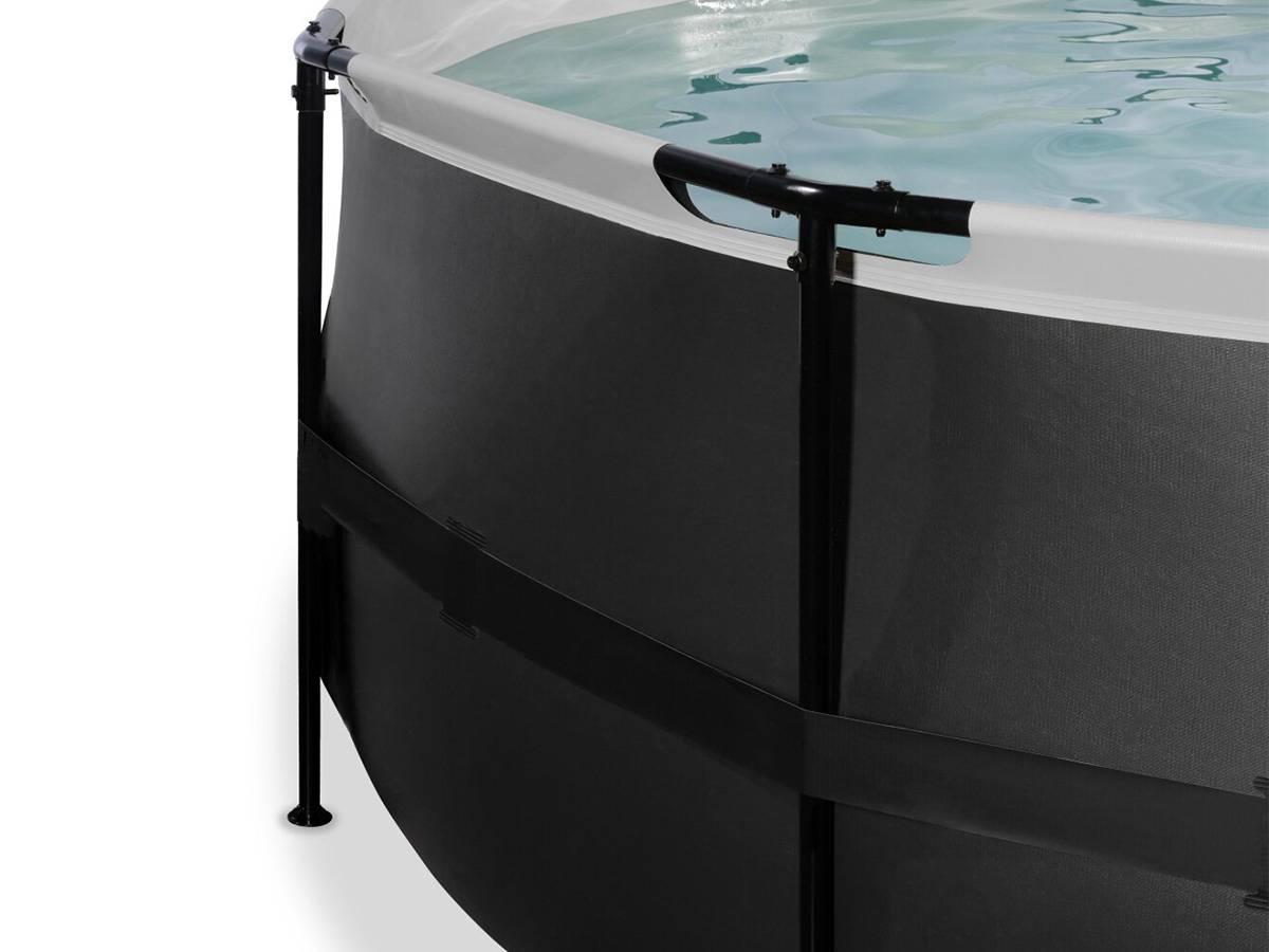 Exit Toys - Piscine tubulaire Black Leather ronde 4,88 x 1,22 m avec dôme - Exit Toys - Image 8