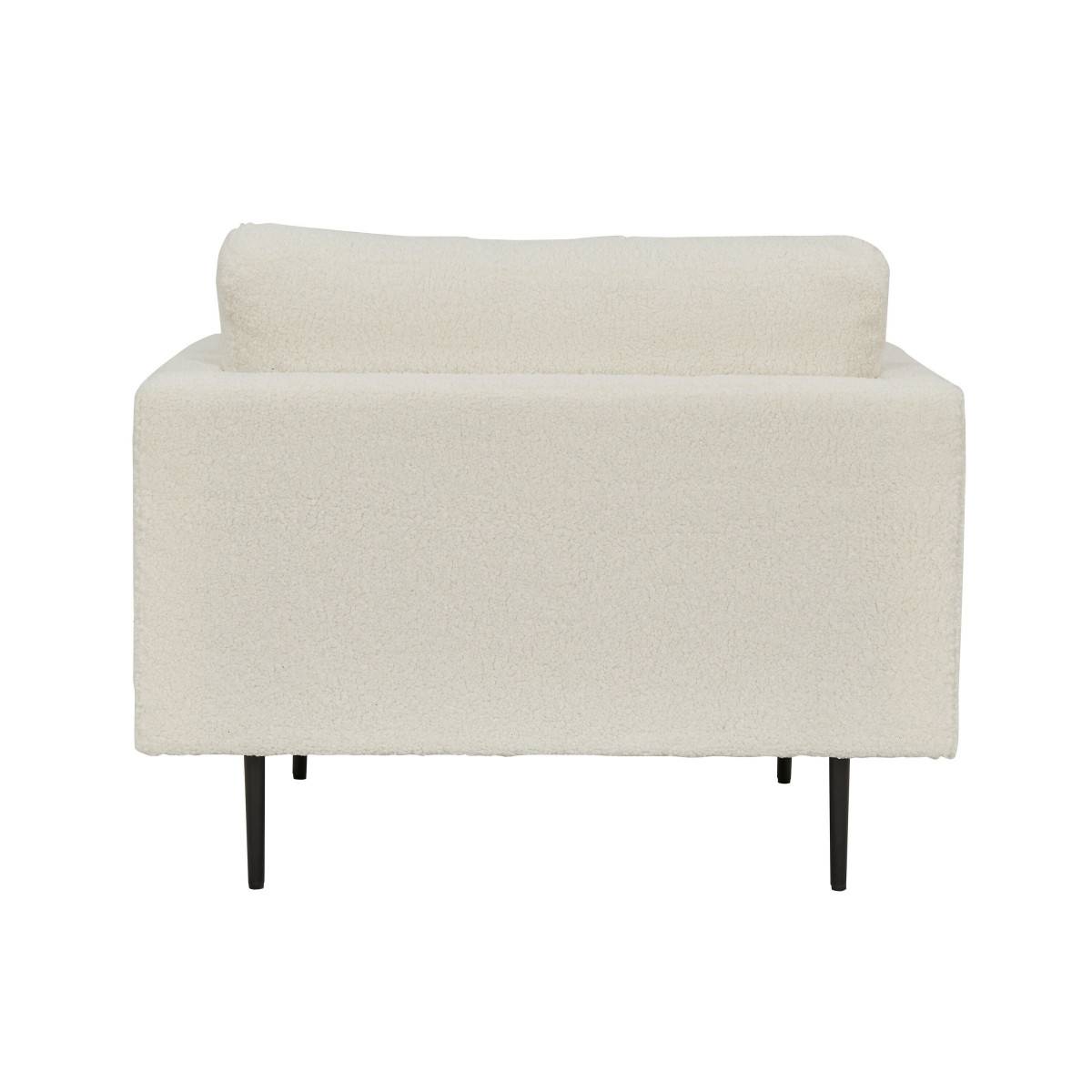 Paris Prix - Fauteuil Design Bouclette "Boom" 110cm Blanc - Image 3