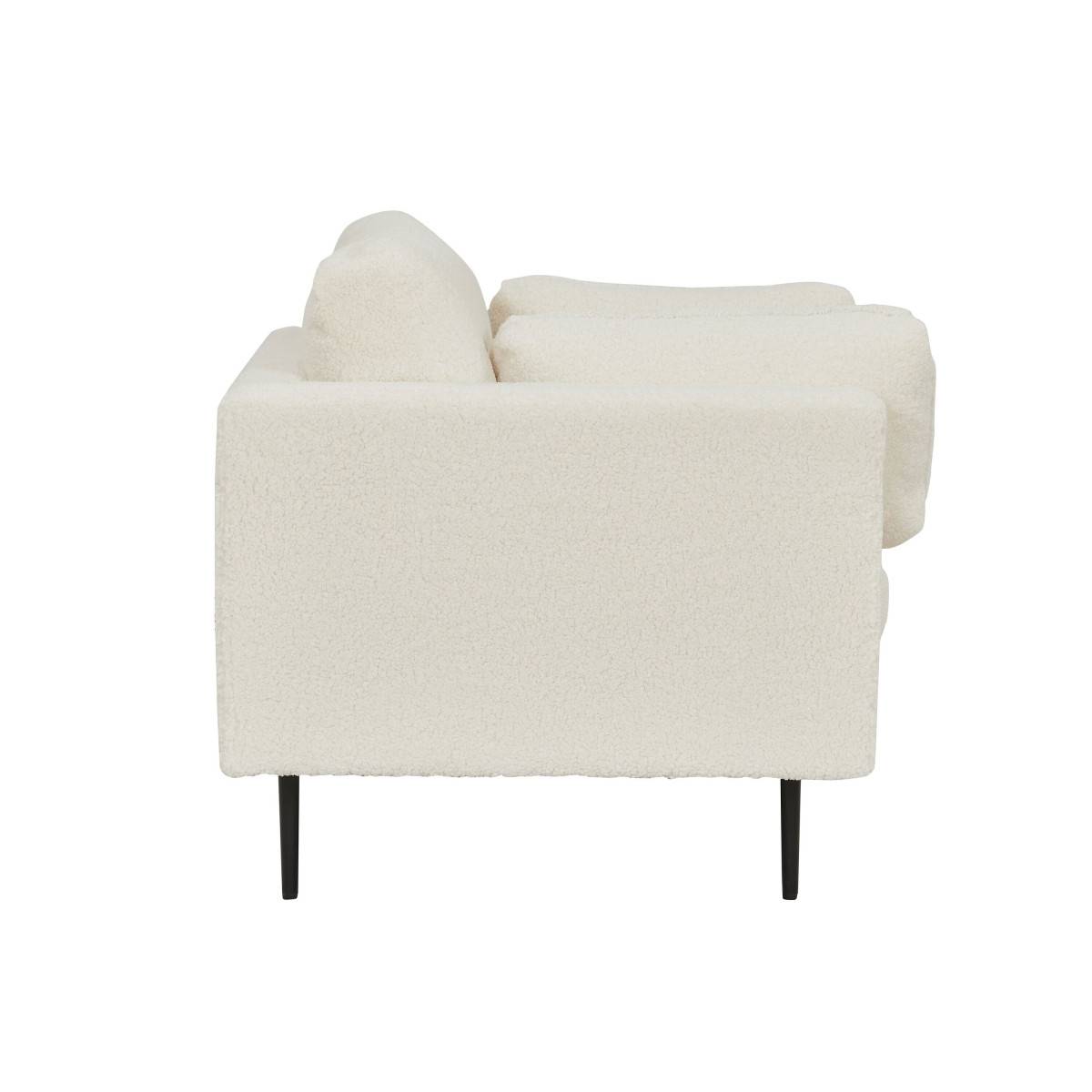Paris Prix - Fauteuil Design Bouclette "Boom" 110cm Blanc - Image 5