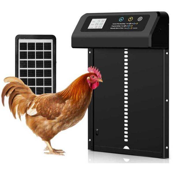 Jardindeco - Porte automatique solaire pour poulailler avec télécommande JardinDeco - Image 1