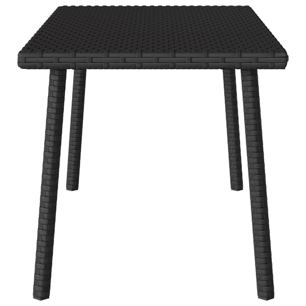 PANGIVO - Table basse de jardin rectangulaire noir résine tressée 80 x 40 x 37 cm - PANGIVO - Image 5
