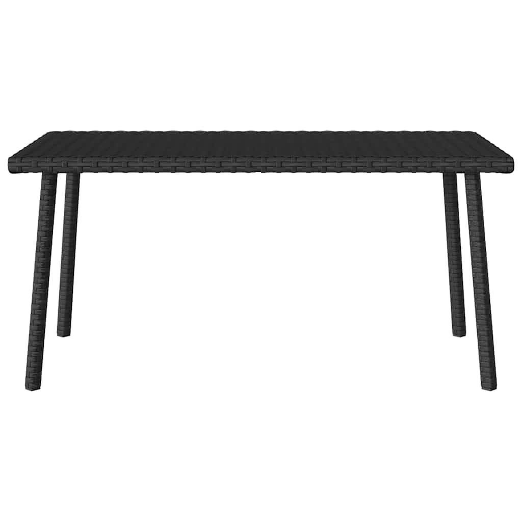 PANGIVO - Table basse de jardin rectangulaire noir résine tressée 80 x 40 x 37 cm - PANGIVO - Image 4