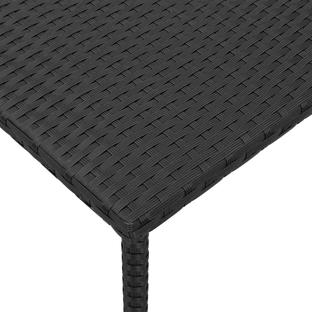 PANGIVO - Table basse de jardin rectangulaire noir résine tressée 80 x 40 x 37 cm - PANGIVO - Image 7