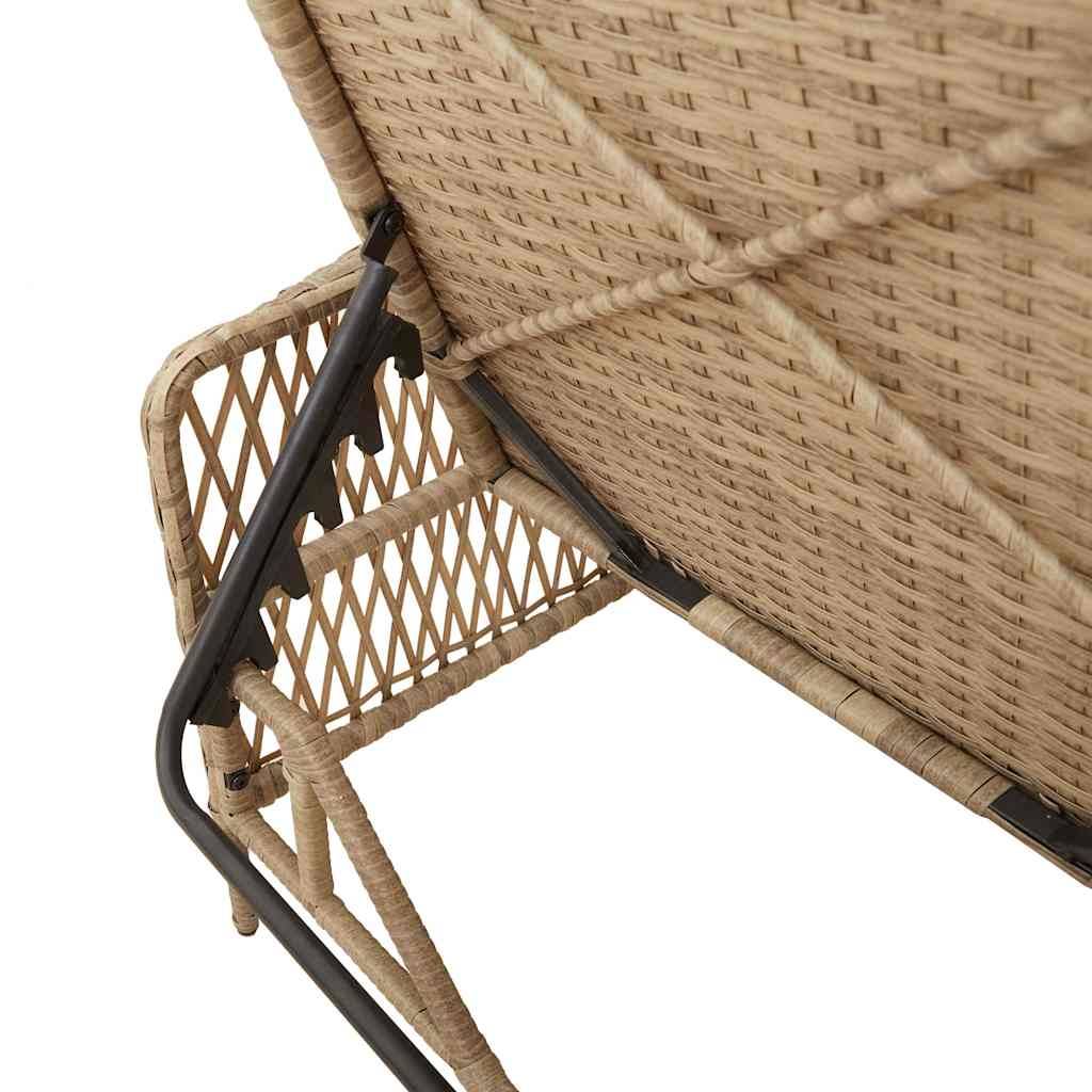 PANGIVO - Transat Polyrotin Beige et Gris Clair 200 x 55 x 92 cm, Poids :14.2kg - PANGIVO - Image 8