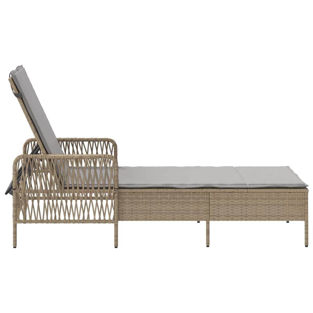 PANGIVO - Transat Polyrotin Beige et Gris Clair 200 x 55 x 92 cm, Poids :14.2kg - PANGIVO - Image 7