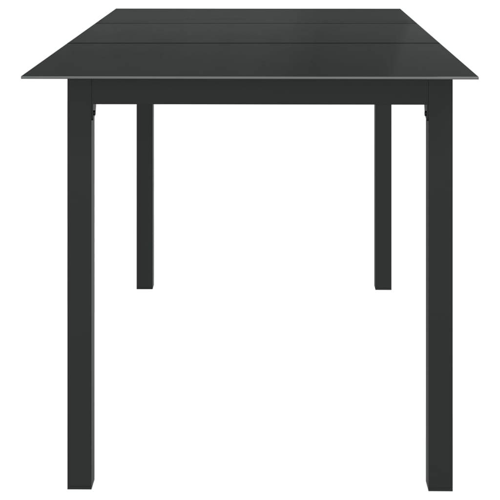 Table de jardin | Table d'extérieur Noir 150x90x74 cm Aluminium et verre - Image 3