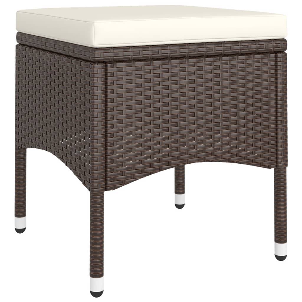 ComfortXL - Salon de Jardin 5P Rond Résine Tressée avec Repose-pieds Marron – ComfortXL Outdoor Living - Image 6