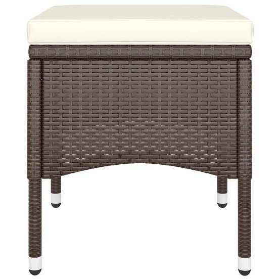 ComfortXL - Salon de Jardin 5P Rond Résine Tressée avec Repose-pieds Marron – ComfortXL Outdoor Living - Image 7
