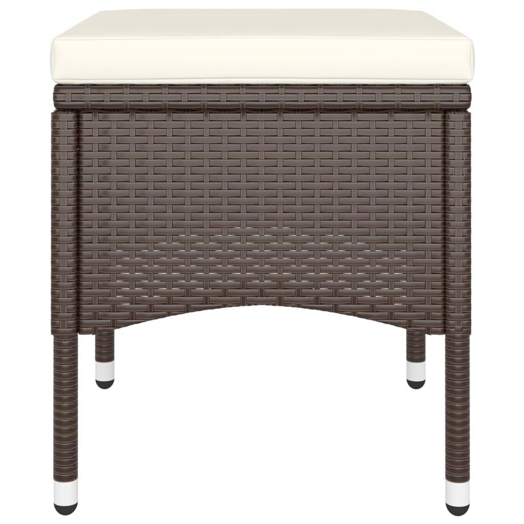 ComfortXL - Salon de Jardin 5P Rond Résine Tressée avec Repose-pieds Marron – ComfortXL Outdoor Living - Image 7