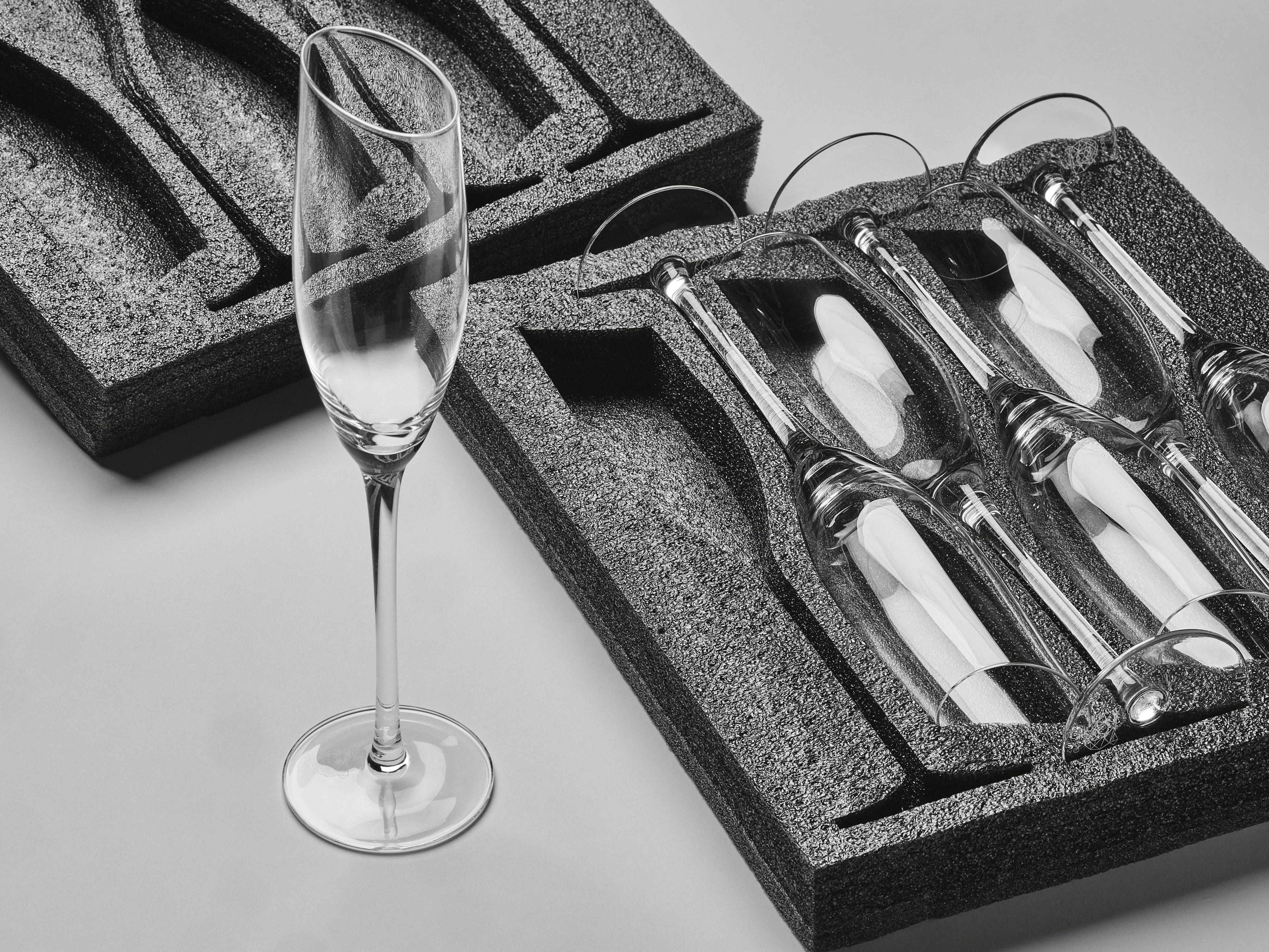 Lot de 6 Verres à champagne en Cristallin (cristal sans plomb) "SVÄVA", Bjorn - Image 6