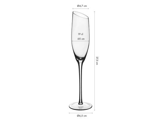 Lot de 6 Verres à champagne en Cristallin (cristal sans plomb) "SVÄVA", Bjorn - Image 3