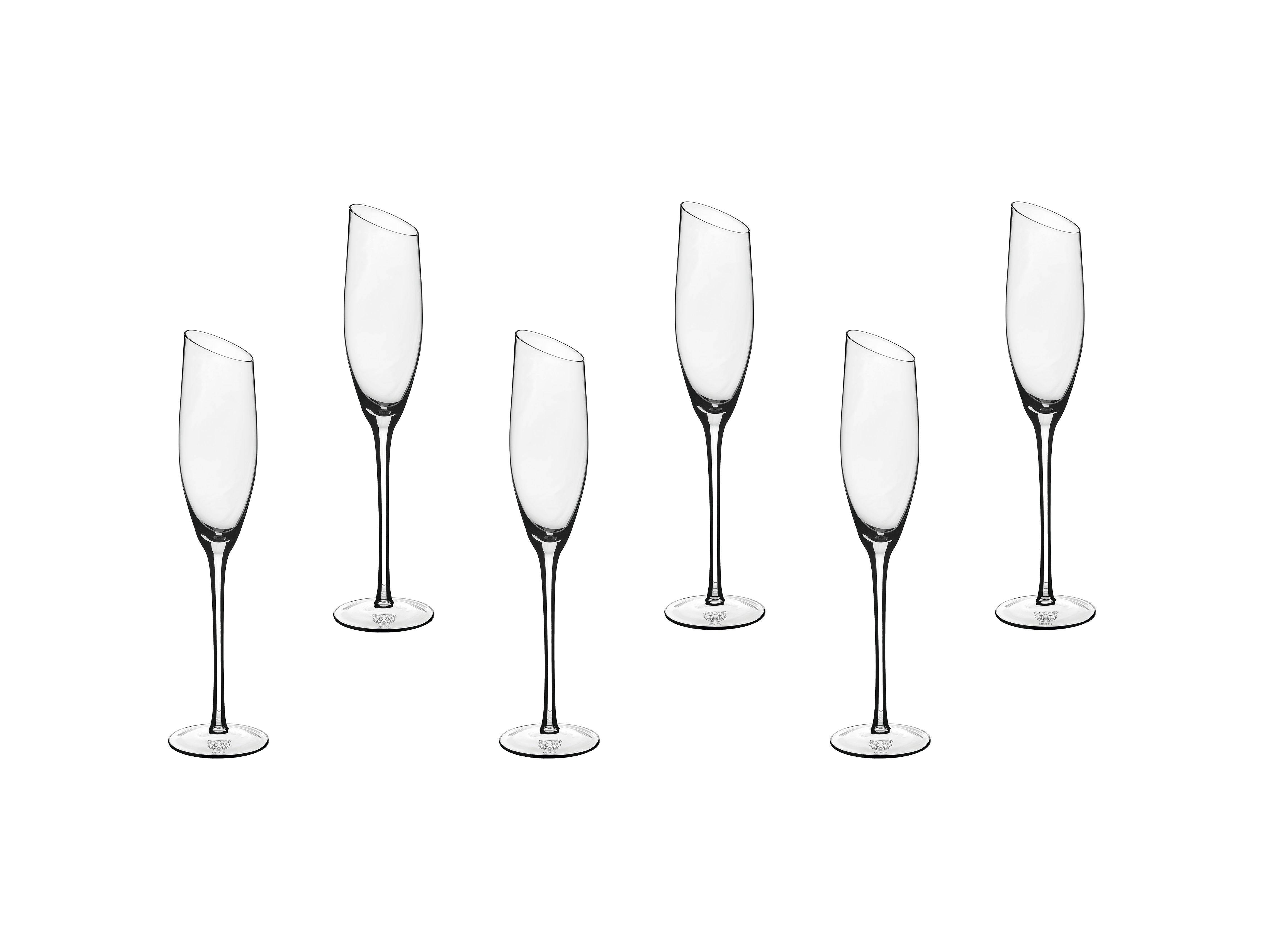 Lot de 6 Verres à champagne en Cristallin (cristal sans plomb) "SVÄVA", Bjorn - Image 1