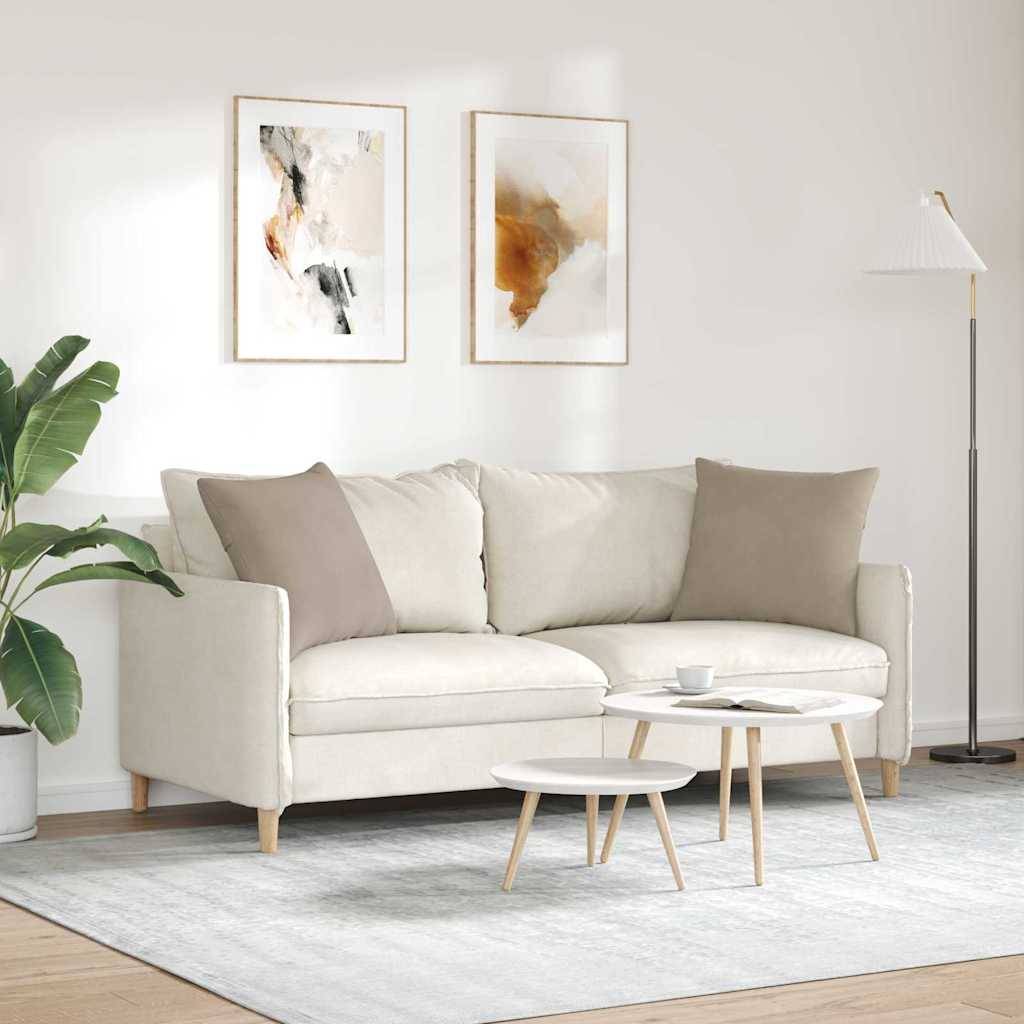 Lot de 2 Coussins de Canapé Tissu Doux Confortable pour Salon et Chambre Taupe 50x50 cm – ComfortXL Outdoor Living - Image 4