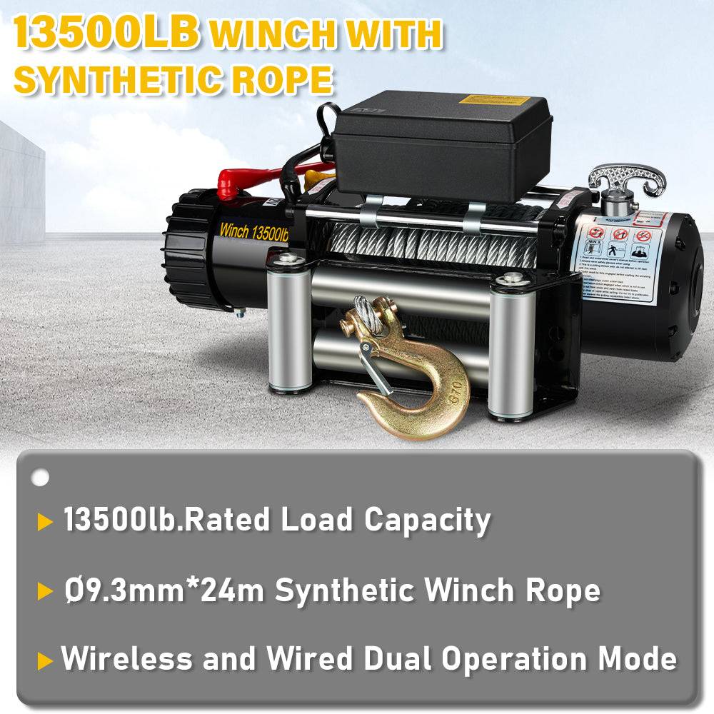 Teeno - Treuil électrique 12 V capacité 6075 kg 13500 lbs avec télécommande sans fil - Image 5