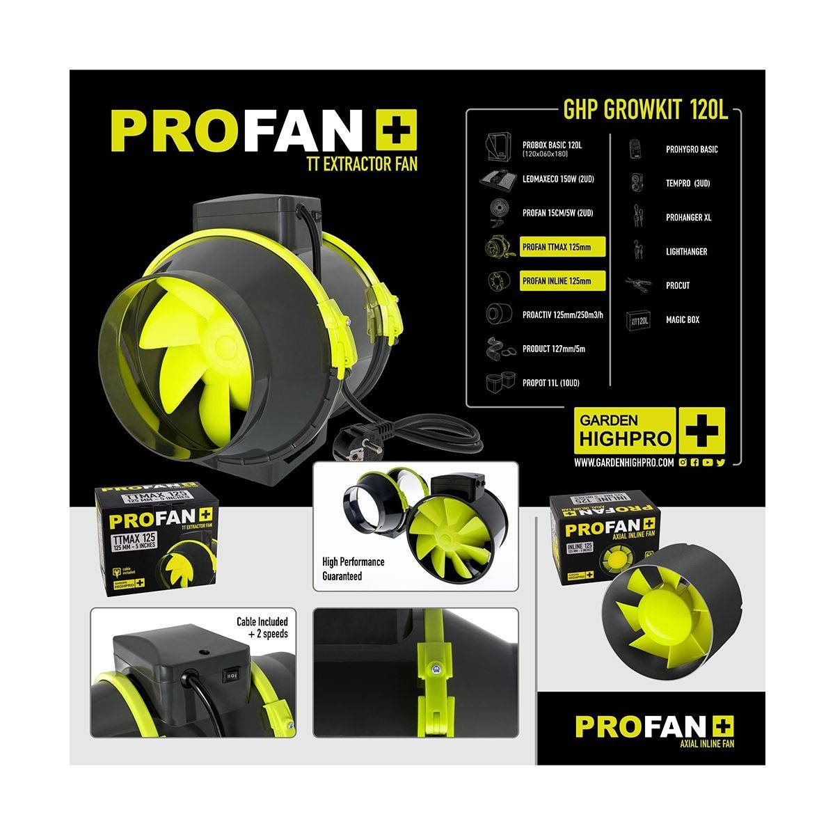 Kit de culture complet - BORN TO BE A GROWER - 120x60x180m - 2x150W - GARDEN HIGH PRO - Image 6