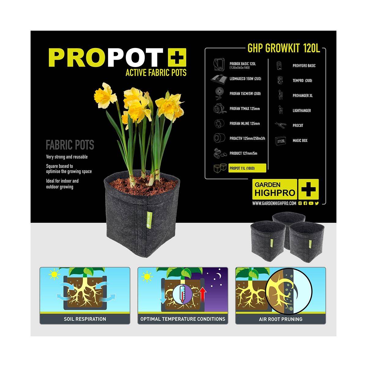 Kit de culture complet - BORN TO BE A GROWER - 120x60x180m - 2x150W - GARDEN HIGH PRO - Image 8