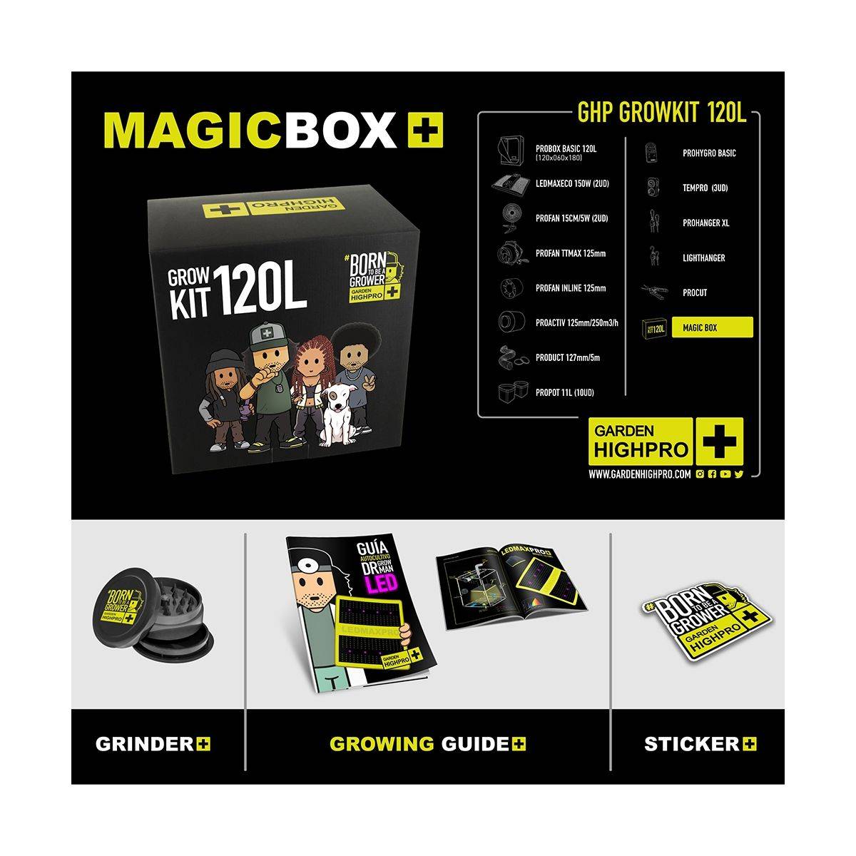 Kit de culture complet - BORN TO BE A GROWER - 120x60x180m - 2x150W - GARDEN HIGH PRO - Image 10