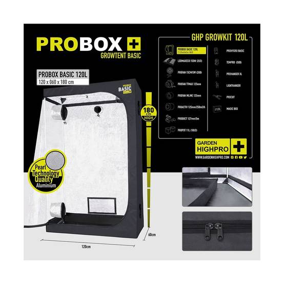Kit de culture complet - BORN TO BE A GROWER - 120x60x180m - 2x150W - GARDEN HIGH PRO - Image 3