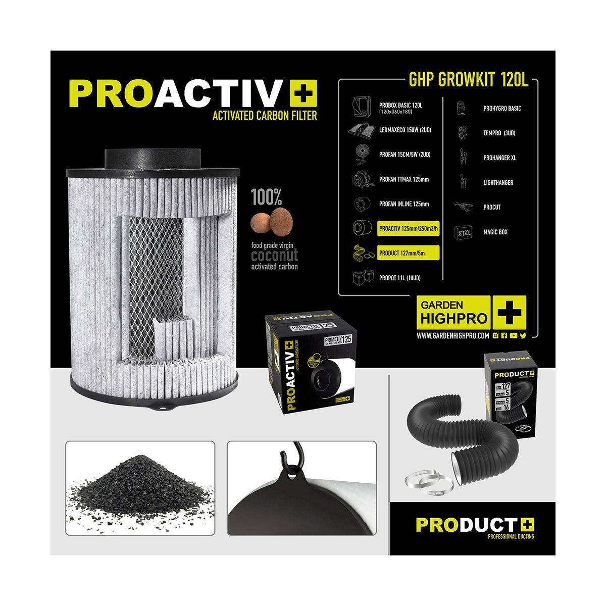 Kit de culture complet - BORN TO BE A GROWER - 120x60x180m - 2x150W - GARDEN HIGH PRO - Image 7