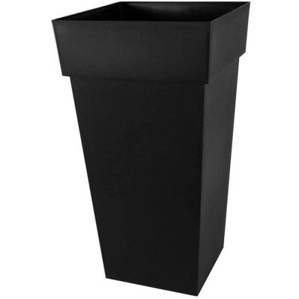 EDA Plastiques - Eda Pot De Fleurs Xxl Toscane - Carre - 43,3 X 43,3 X H 80 Cm - 98 L - Gris Anthracite - Image 4