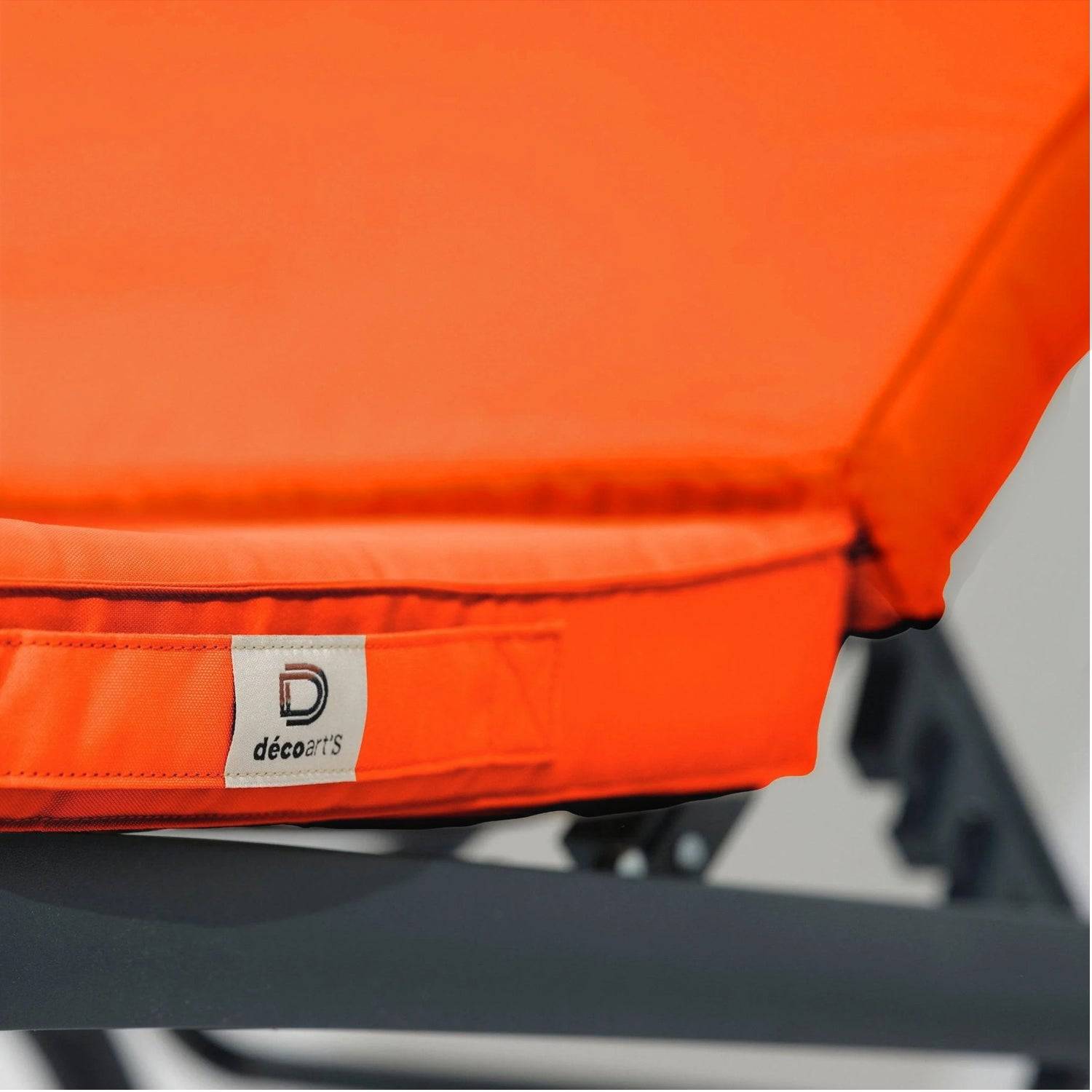 Coussin pour transat déhoussable 185x55x4cm orange - Déco arts - Image 5