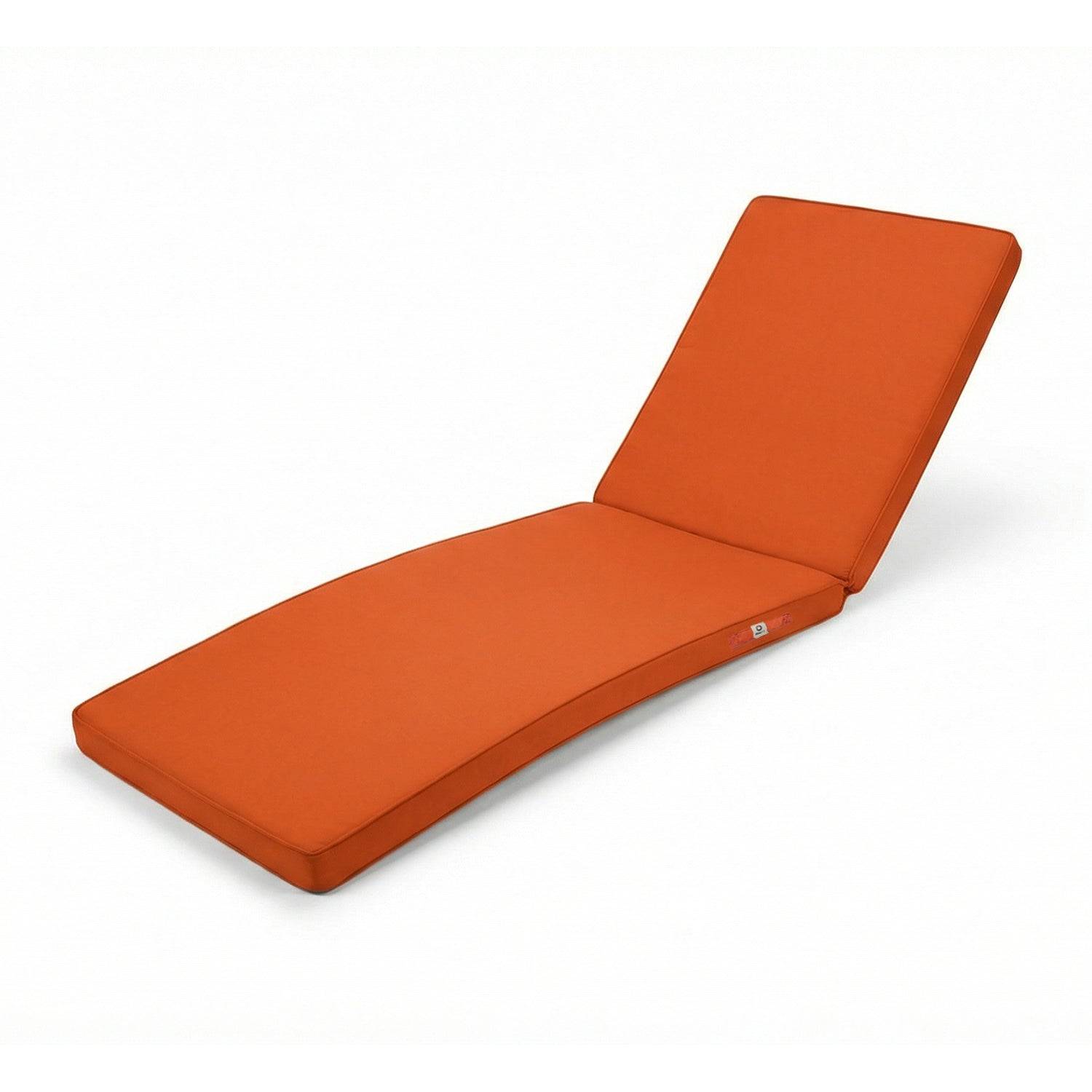 Coussin pour transat déhoussable 185x55x4cm orange - Déco arts
