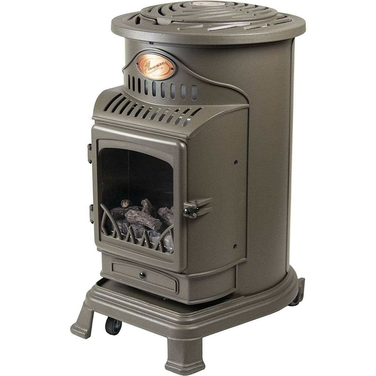 Universal - Poêle à gaz Fonte véritable 3,4KW Marron Effet feu Miel Provence UNIVERSAL - Imagen 3