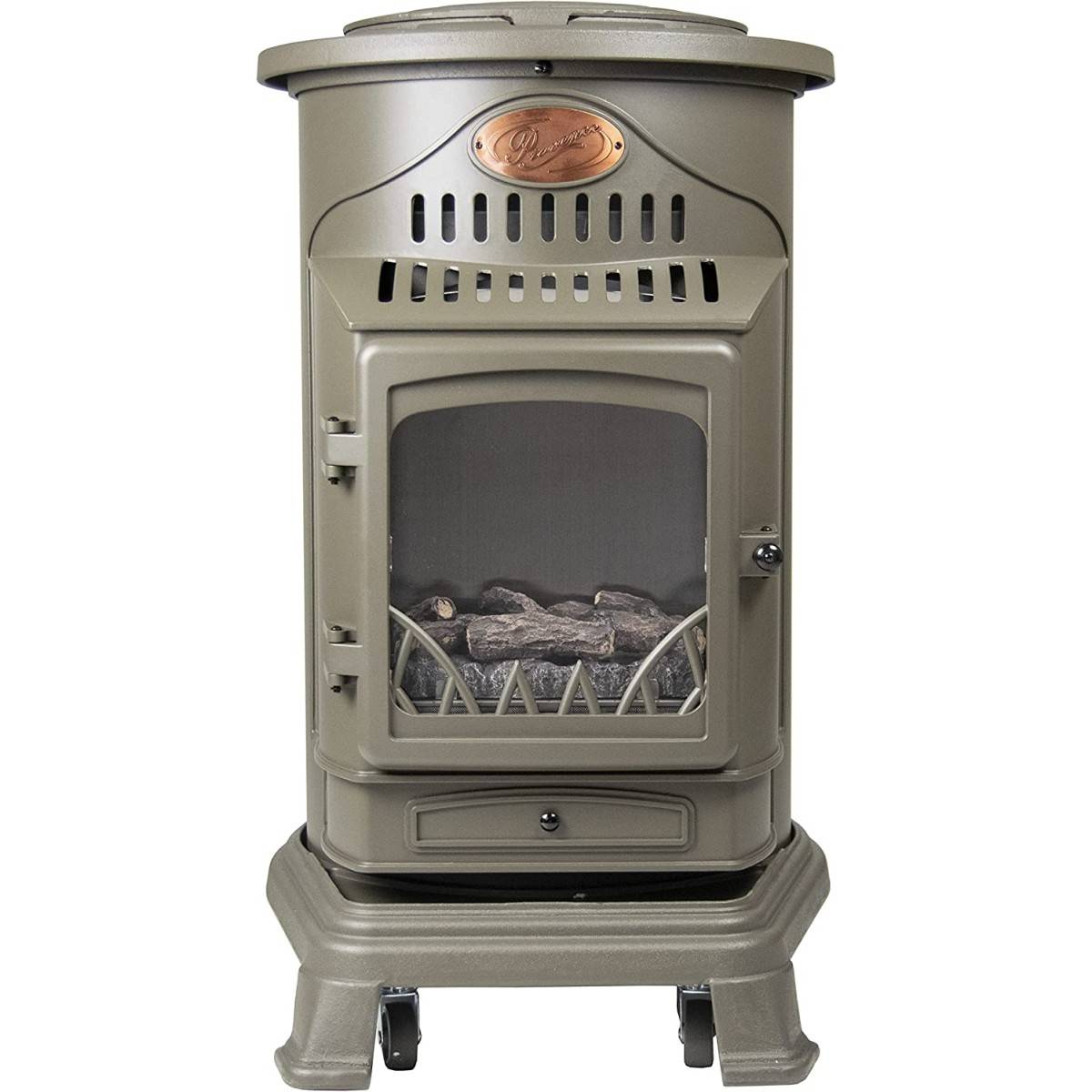 Universal - Poêle à gaz Fonte véritable 3,4KW Marron Effet feu Miel Provence UNIVERSAL - Imagen 2