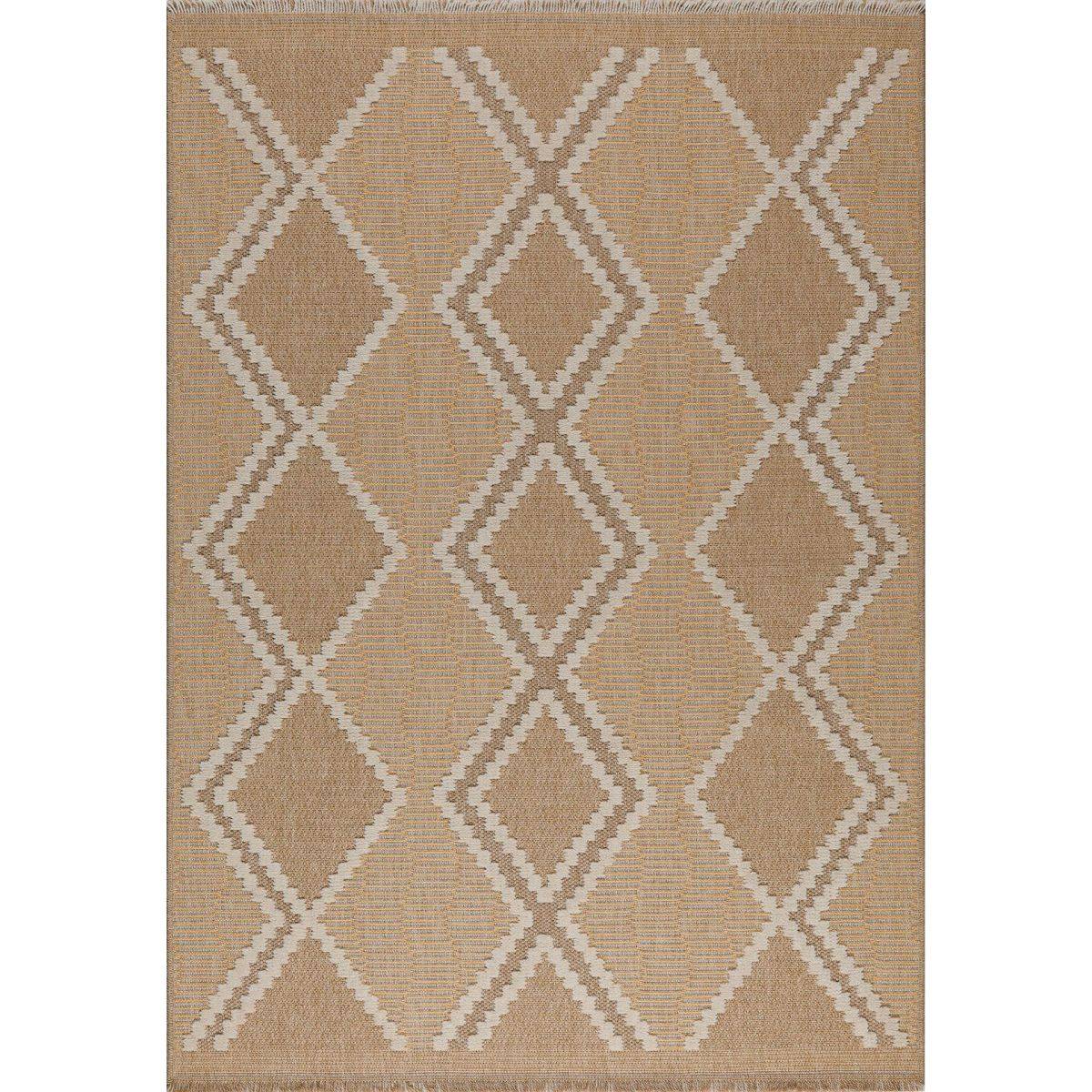 Jardindeco - Tapis intérieur extérieur aspect jute jaune Tijuana 9048 180 x 67 cm - Imagen 1