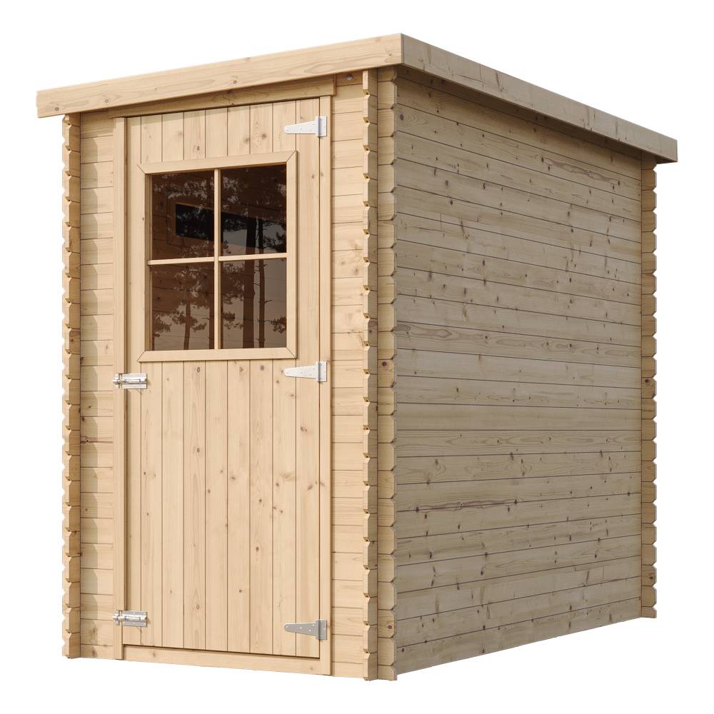 Timbela - Abri de jardin en bois l239xL144xH198 cm / 2.63 m² avec sol traité - Petit abri à outils, Local à vélos - 19 mm d’épaisseur - Timbela M306+M306G - Imagen 4