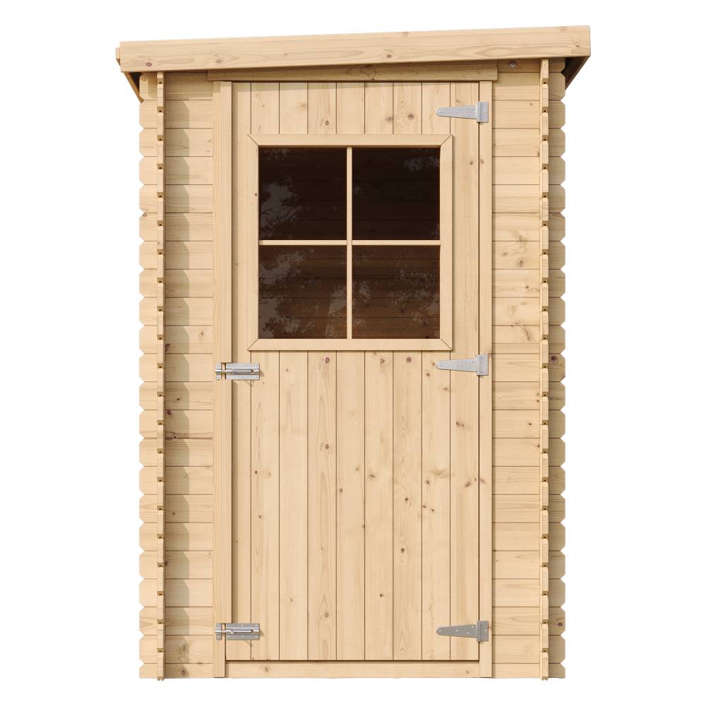 Timbela - Abri de jardin en bois l239xL144xH198 cm / 2.63 m² avec sol traité - Petit abri à outils, Local à vélos - 19 mm d’épaisseur - Timbela M306+M306G - Imagen 3