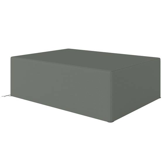 Housse de meubles de jardin, housse salon de jardin imperméables coupe-vent et anti-UV, 275 x 205 x 90 cm, gris - Image 2