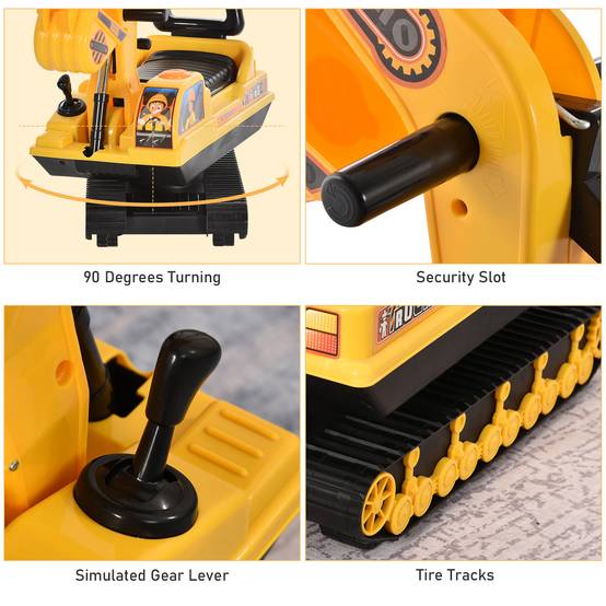 Porteur Enfant tractopelle 18-48 Mois Coffre klaxon Fonction pivotante - Image 8