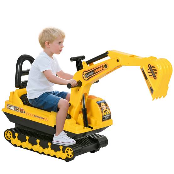 Porteur Enfant tractopelle 18-48 Mois Coffre klaxon Fonction pivotante - Image 1