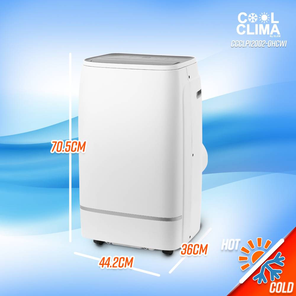 Cool Clima - Climatiseur mobile réversible chaud/froid 12000BTU - 3.5KW avec télécommande et fonction Wifi - Image 4