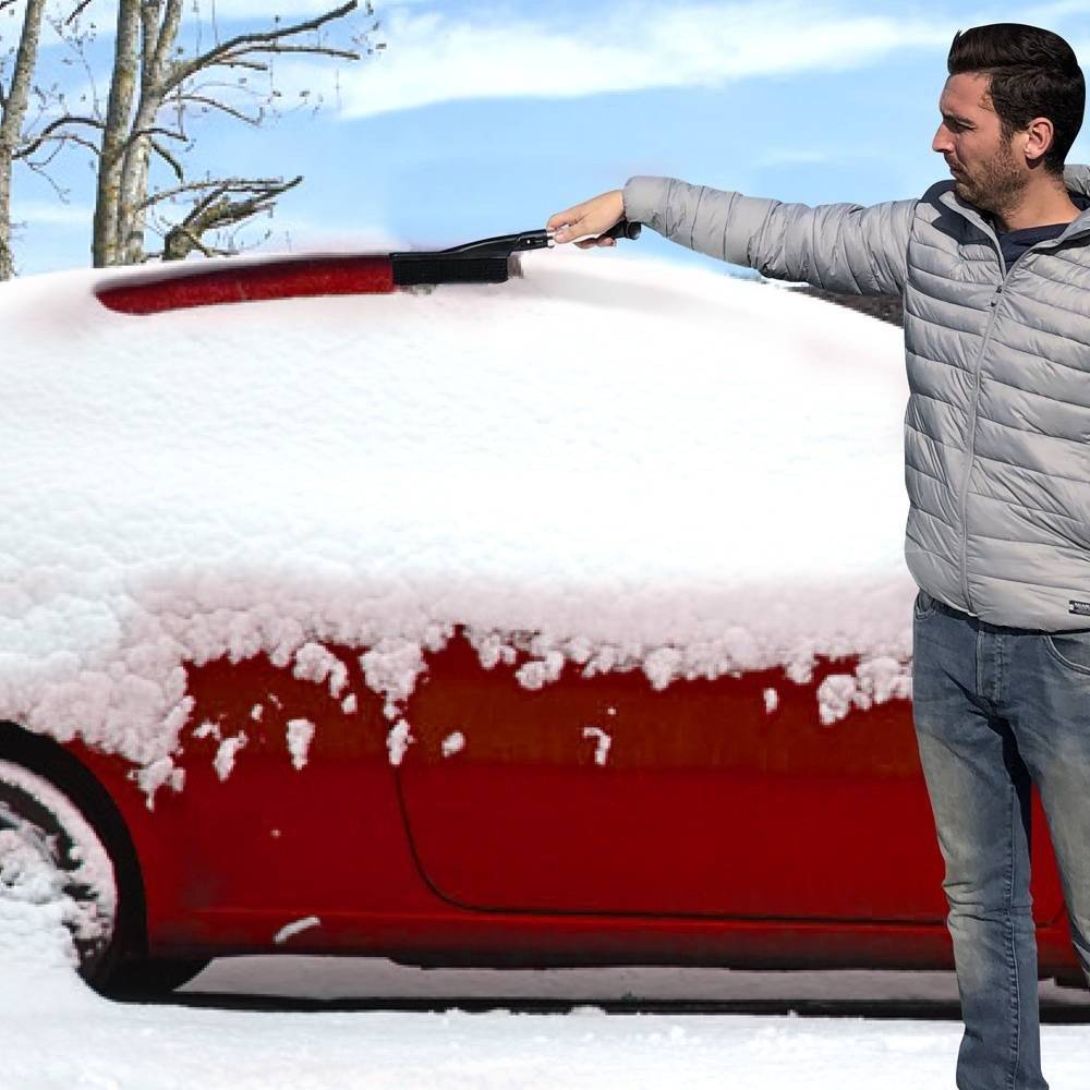 Terre Jardin - Pelle à neige pliable multifonctions avec brosse et grattoir - Imagen 3