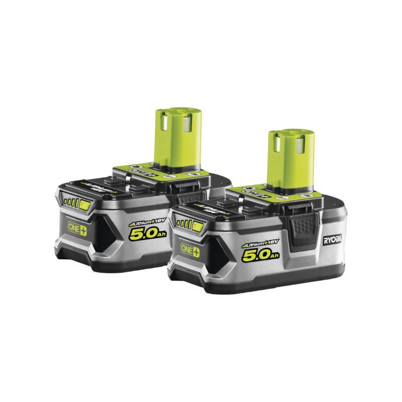 Ryobi - Lot de 2 batteries RYOBI 18V One+ 5.0Ah Lithium-ion RB18LL50