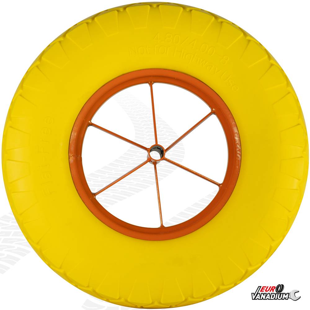 Roue de brouette increvable 390 mm – Axe ext 20 mm - EURO VANADIUM - Image 5