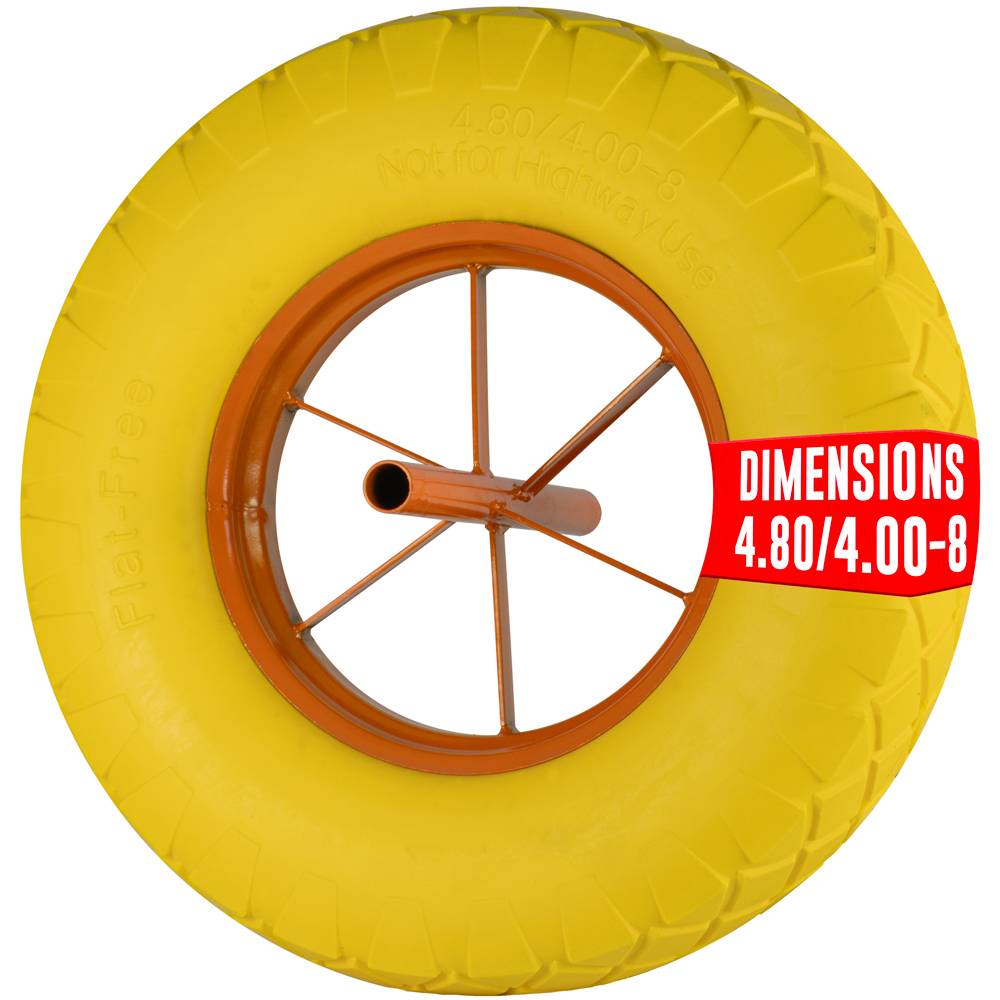 Roue de brouette increvable 390 mm – Axe ext 20 mm - EURO VANADIUM - Image 1