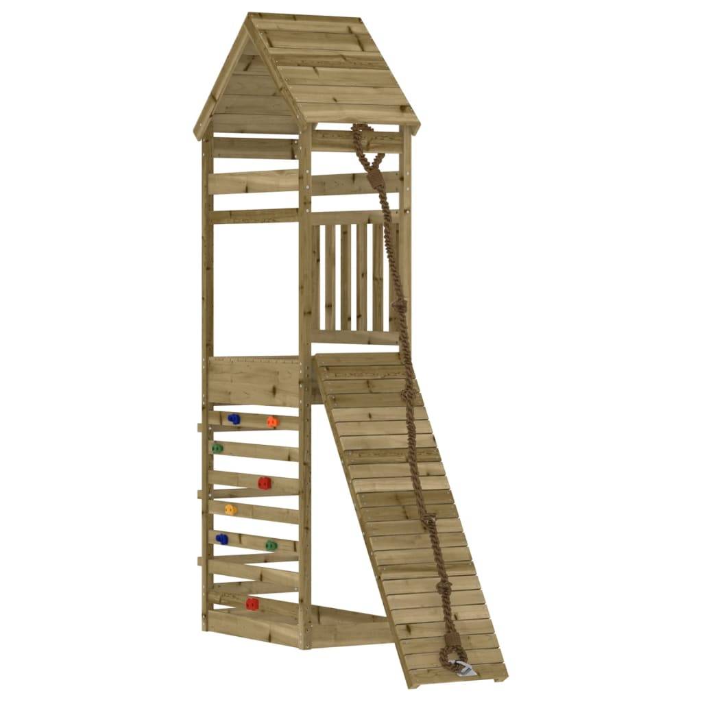 Helloshop26 - Maisonnette de jeu avec mur d'escalade 55 x 175 x 264 cm bois de pin imprégné - Imagen 2